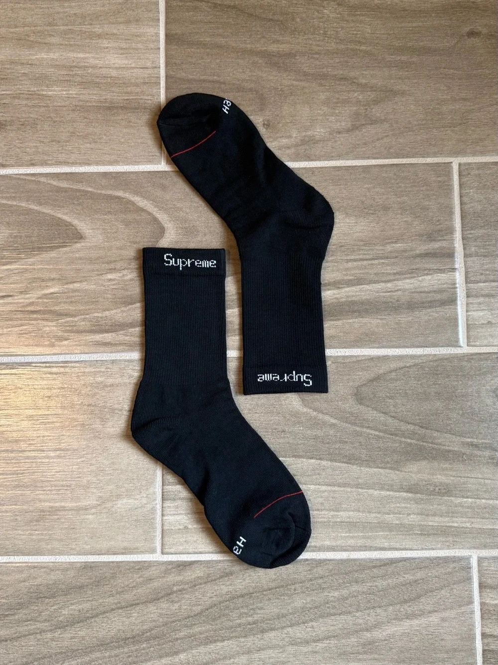 Black Supreme Crew Socks - 4 Pack